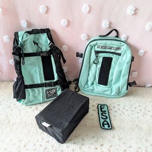 K9 Sport Sack Plus 2 Small Dog Backpack Carrier Bundle - Summer Mint